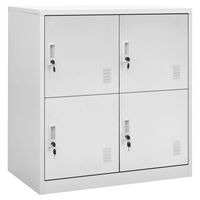 vidaXL Locker Cabinet Light Gray 35.4"x17.7"x36.4" Steel