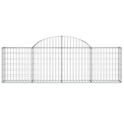 vidaXL Arched Gabion Baskets 25 pcs 78.7"x11.8"x23.6"/31.5" Galvanized Iron