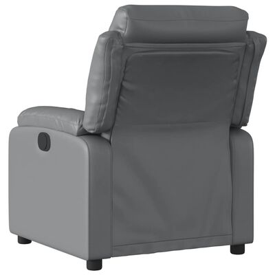 vidaXL Electric Massage Recliner Chair Gray Faux Leather