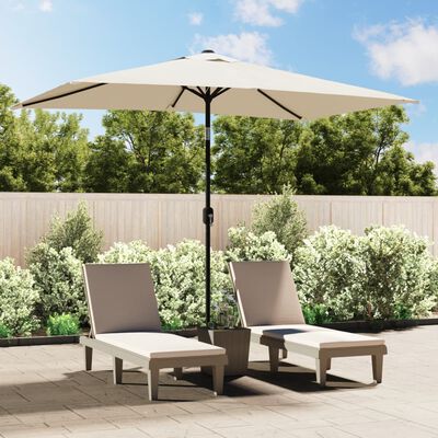 vidaXL Garden Parasol 78.7"x118.1" Sand White Rectangular