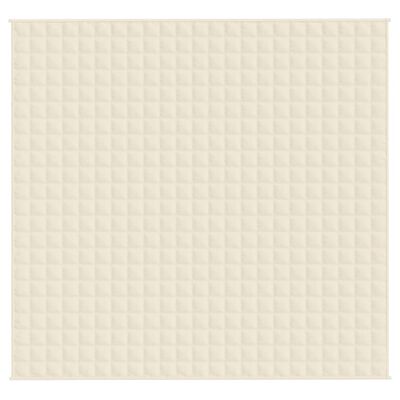 vidaXL Weighted Blanket Light Cream 86.6"x90.6" 33.1 lb Fabric
