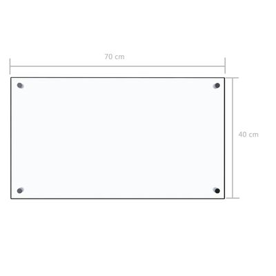 vidaXL Kitchen Backsplash Transparent 27.6"x15.7" Tempered Glass