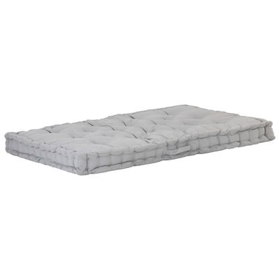 vidaXL Pallet Floor Cushion Cotton 47.2"x31.5"x3.9" Gray