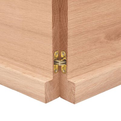 vidaXL Wall Shelf Light Brown 70.9"x15.7"x(0.8"-1.6") Treated Solid Wood Oak