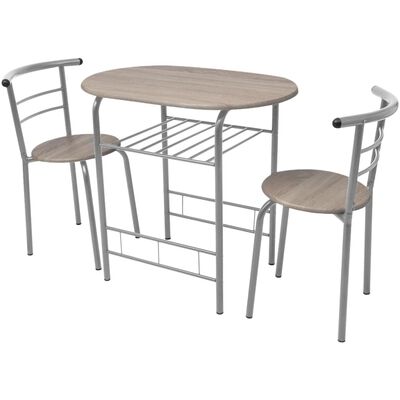 vidaXL Breakfast Bar Set MDF