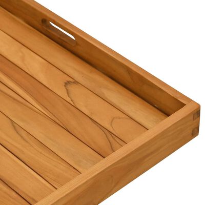 vidaXL Serving Tray 27.6"x27.6" Solid Wood Teak