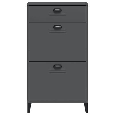 vidaXL Shoe Cabinet VIKEN Anthracite Gray Engineered Wood