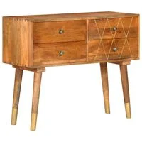 vidaXL Sideboard 33.5"x15.7"x27.6" Solid Mango Wood