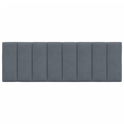 vidaXL Headboard Cushion Dark Gray 53.9" Velvet