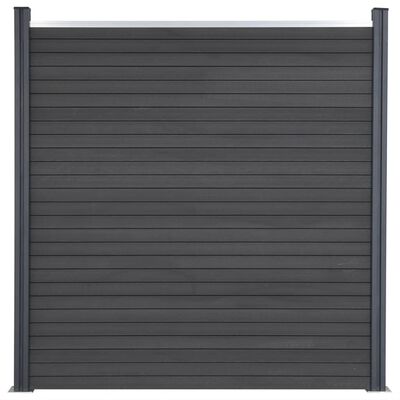 vidaXL Fence Panel Set Gray 275.2"x73.2" WPC