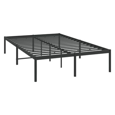 vidaXL Metal Bed Frame without Mattress Black 53.1"x74.8"