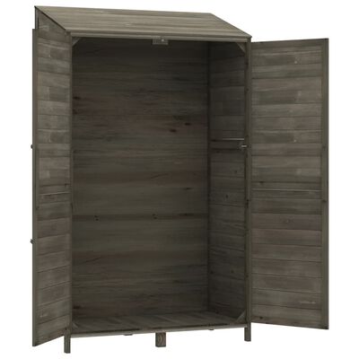 vidaXL Garden Shed Anthracite 40.2"x20.5"x68.7" Solid Wood Fir