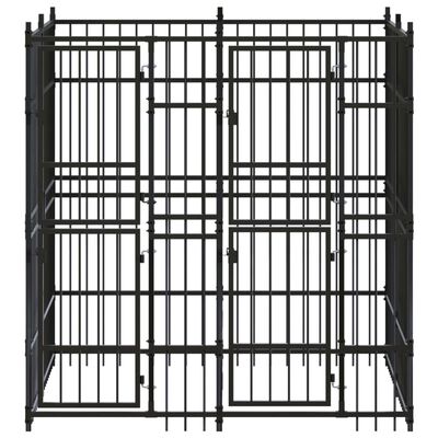 vidaXL Outdoor Dog Kennel Steel 39.7 ft²