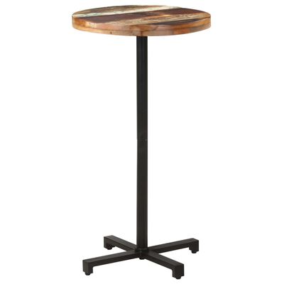 vidaXL Bistro Table Round Ø23.6"x43.3" Solid Reclaimed Wood