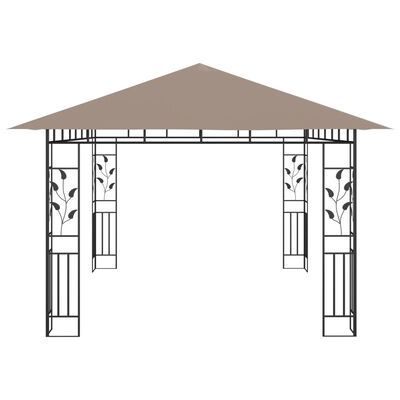 vidaXL Gazebo with Mosquito Net 13.1'x9.8'x9' Taupe 0.6 oz/ft²