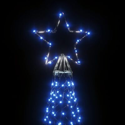 vidaXL Christmas Tree with Spike Blue 3000 LEDs 26 ft