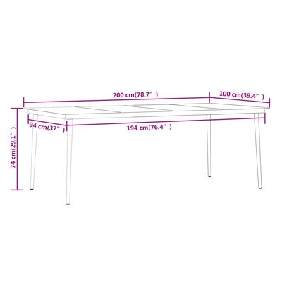 vidaXL 9 Piece Patio Dining Set with Cushions Gray