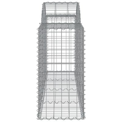 vidaXL Arched Gabion Baskets 11 pcs 78.7"x19.7"x31.5"/39.4" Galvanized Iron