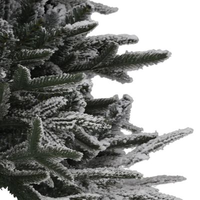 vidaXL Artificial Pre-lit Christmas Tree with Flocked Snow 70.9" PVC&PE