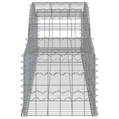 vidaXL Arched Gabion Baskets 12 pcs 118.1"x19.7"x15.7"/23.6" Galvanized Iron