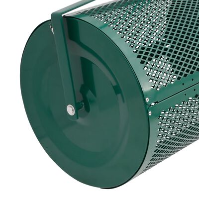 vidaXL Compost Spreader Green Ø15.7"x23.6" Steel