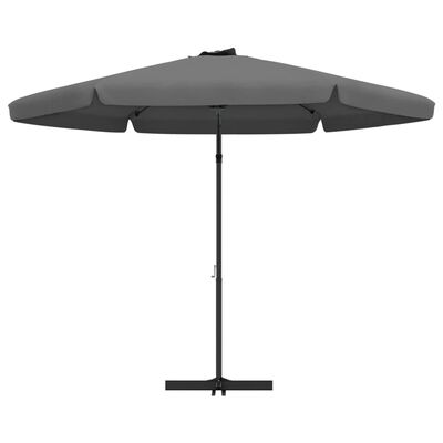 vidaXL Outdoor Parasol with Steel Pole 118.1"x98.4" Anthracite