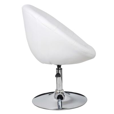 vidaXL Bar Stools 2 pcs White Faux Leather