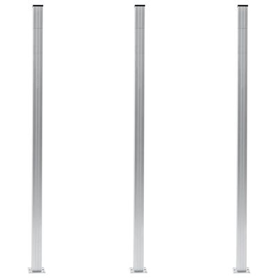 vidaXL Fence Posts 3 pcs Aluminum 72.8"