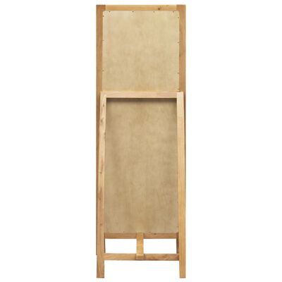 vidaXL Freestanding Mirror 18.8"x18.3"x59" Solid Oak Wood