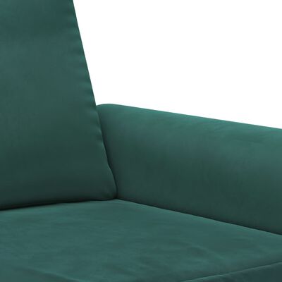 vidaXL 2 Piece Sofa Set with Cushions Dark Green Velvet