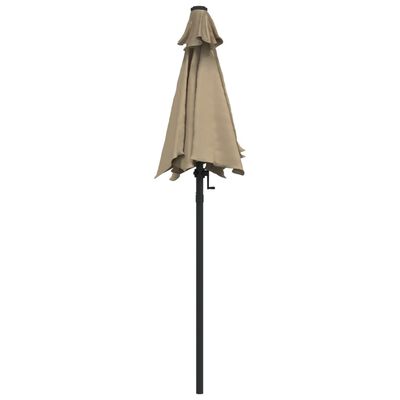 vidaXL Garden Parasol Taupe 78.7"x83.1" Aluminum