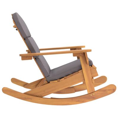 vidaXL Adirondack Rocking Chair with Cushions Solid Wood Acacia