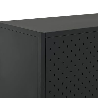 vidaXL Highboard Black 31.5"x13.8"x53.1" Steel