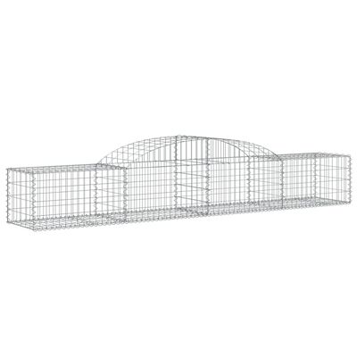 vidaXL Arched Gabion Baskets 12 pcs 118.1"x19.7"x15.7"/23.6" Galvanized Iron