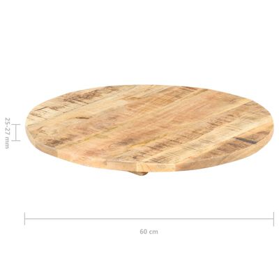 vidaXL Table Top Solid Mango Wood Round 0.98"-1.06" 23.6"