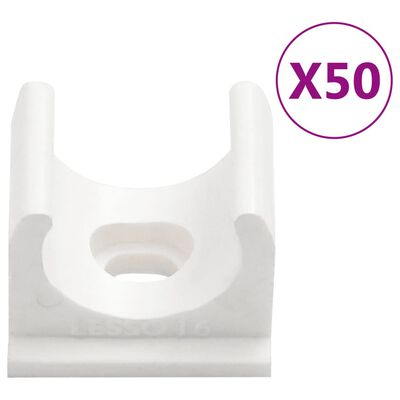 vidaXL Cable Trunkings with Clips Ø0.63" 98.4' PVC