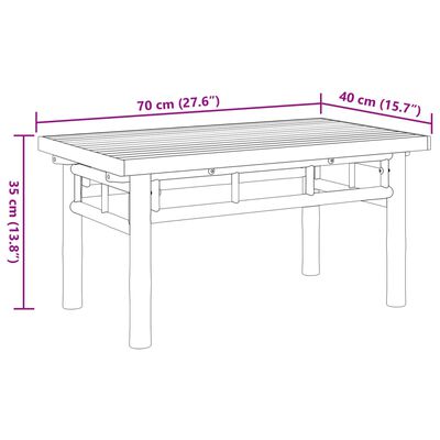 vidaXL Coffee Table 27.6"x15.7"x13.8" Bamboo