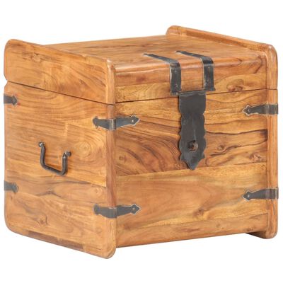 vidaXL Chest 15.7"x15.7"x15.7" Solid Acacia Wood