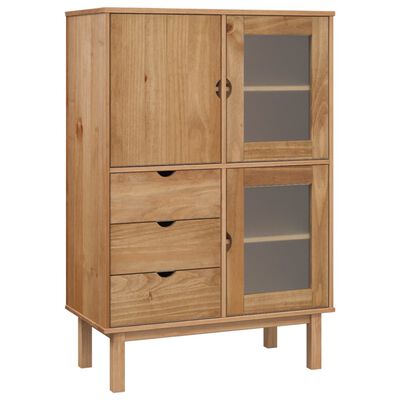 vidaXL Highboard OTTA 33.5"x16.9"x49.2" Solid Wood Pine