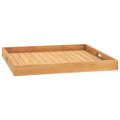 vidaXL Serving Tray 27.6"x27.6" Solid Wood Teak