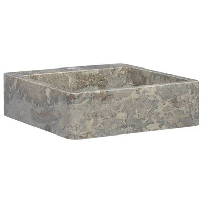 vidaXL Sink Gray 15.7"x15.7"x4.7" Marble