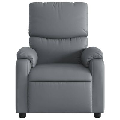 vidaXL Massage Recliner Chair Gray Faux Leather