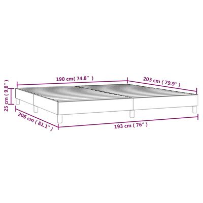 vidaXL Bed Frame Dark Gray 76"x79.9" King Fabric