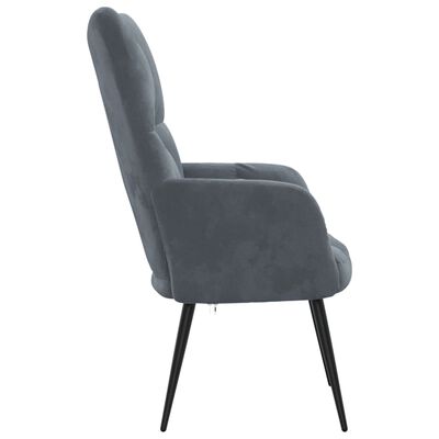 vidaXL Relaxing Chair Dark Gray Velvet