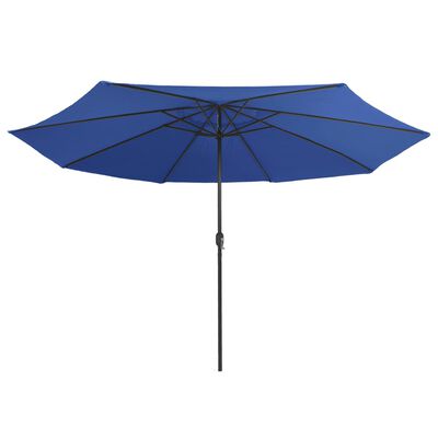 vidaXL Garden Parasol with Metal Pole 153.5" Azure Blue