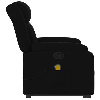 vidaXL Stand up Massage Recliner Chair Black Fabric