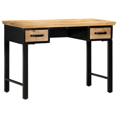 vidaXL Writing Table 43.3"x19.6"x29.9" Solid Mango Wood