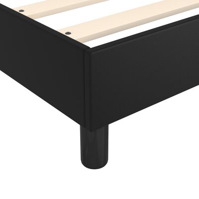 vidaXL Bed Frame Black 39.4"x74.8" Twin Faux Leather