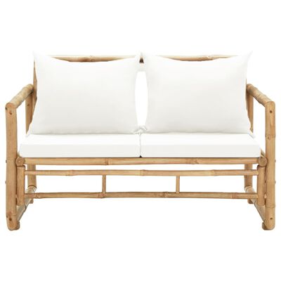 verkoopplan Penelope Neem een ​​bad vidaXL 2 Seater Patio Sofa with Cushions Bamboo | vidaXL.com