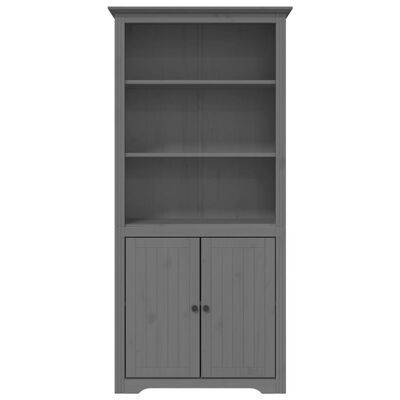 vidaXL Bookcase BODO Gray 32.3"x15.7"x68.1" Solid Wood Pine